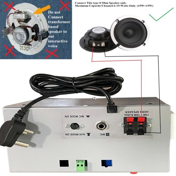 Automatic School Bell Timer With Voice Bell Message Announcement (Interactive Voice Alarm Timer) With 1 Speaker & 1 Wireless Mic Combo - Image 5