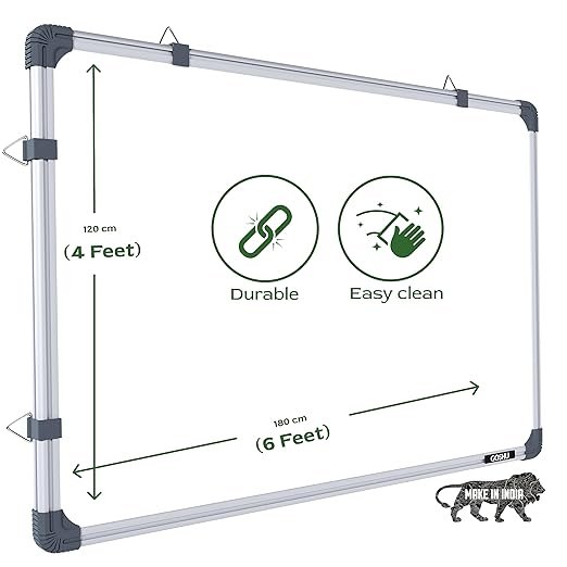 Aluminium Non Magnetic 6 Feet X4 Feet Double Sided Writing Board Whiteboard - Image 2